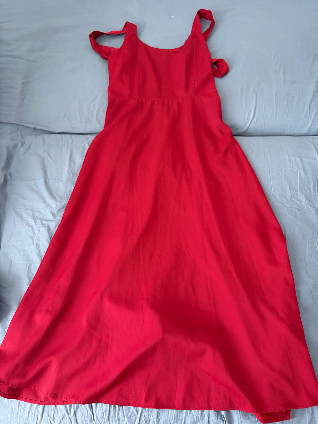 Нет бренда Красное платье миди — фото 2