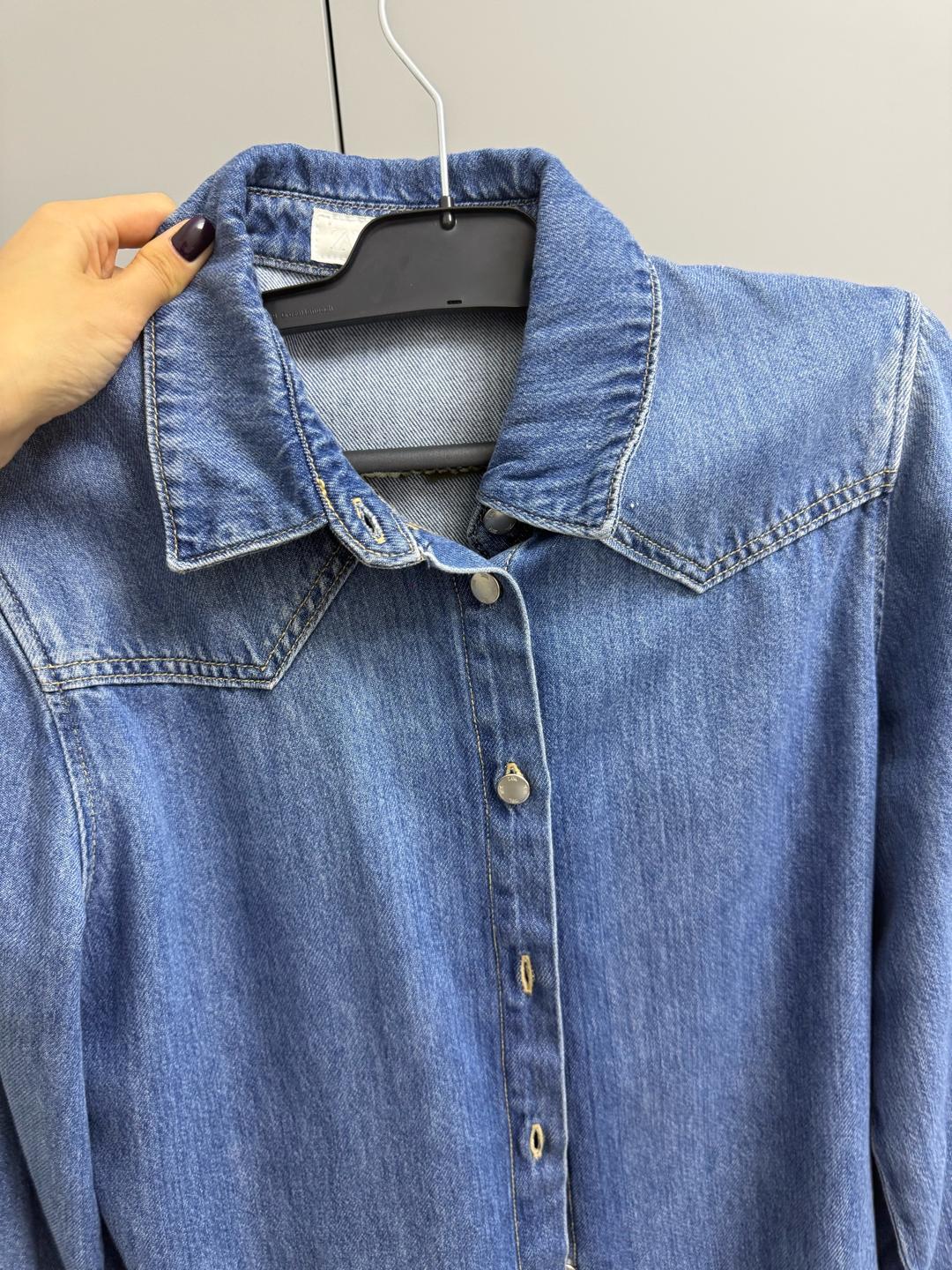 Zara джинсовая рубашка Zara M — фото 2