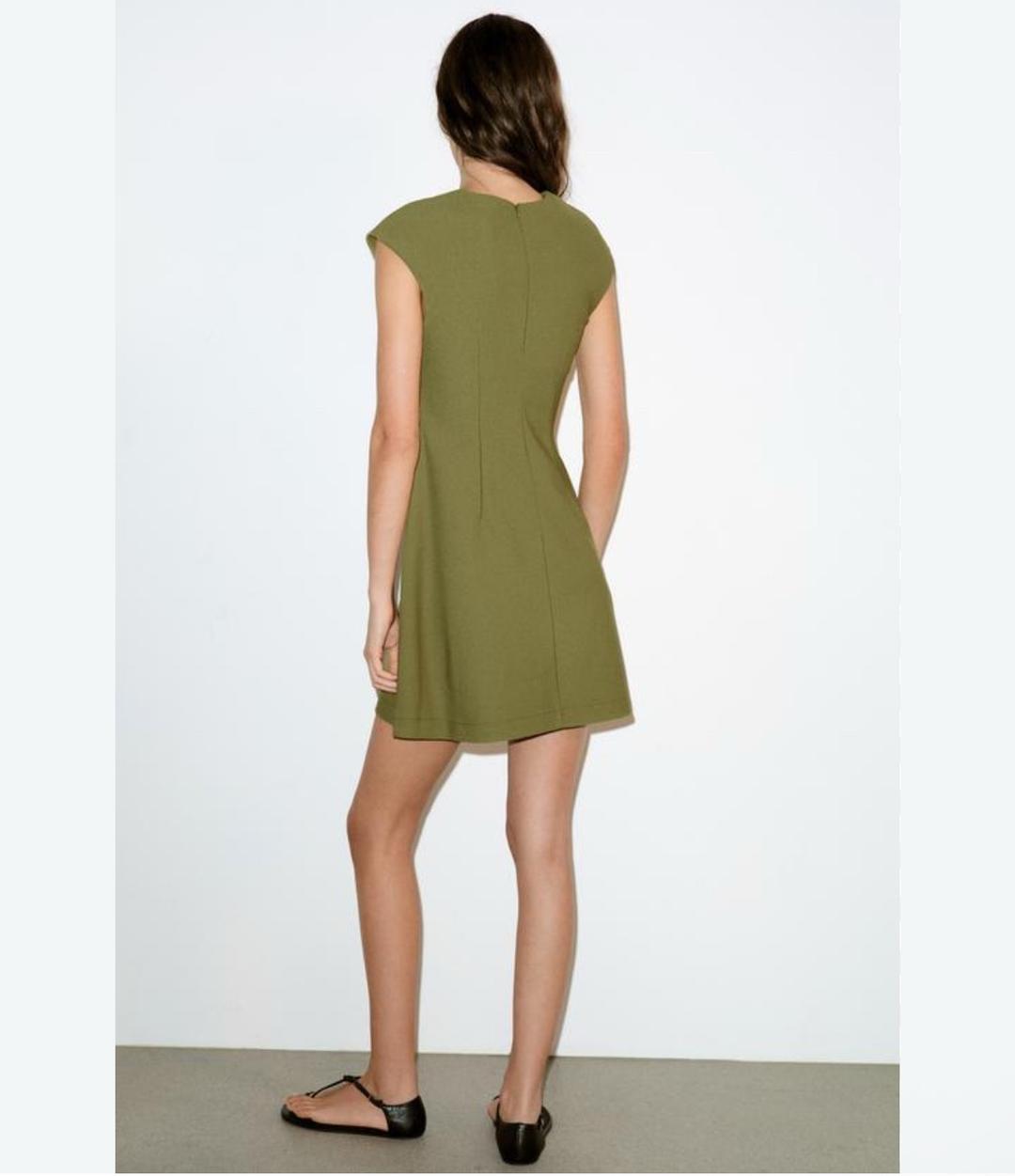 Zara Платье Zara новое, оливкового цвета — фото 2
