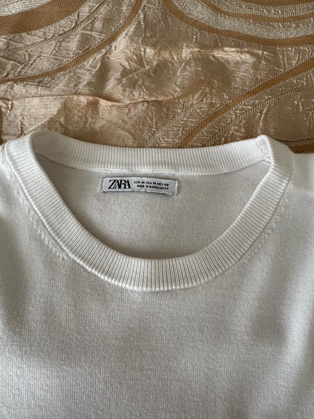 Zara Классическая белая футболка Zara — фото 2