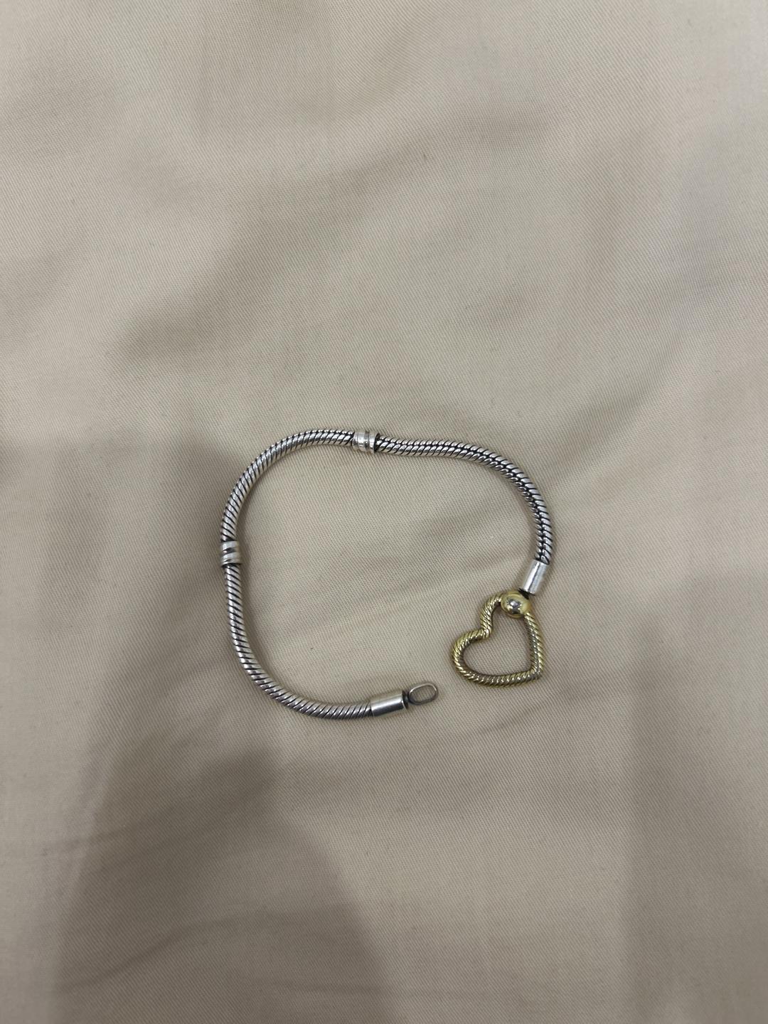 Pandora Браслет с подвеской в форме сердца Pandora — фото 2