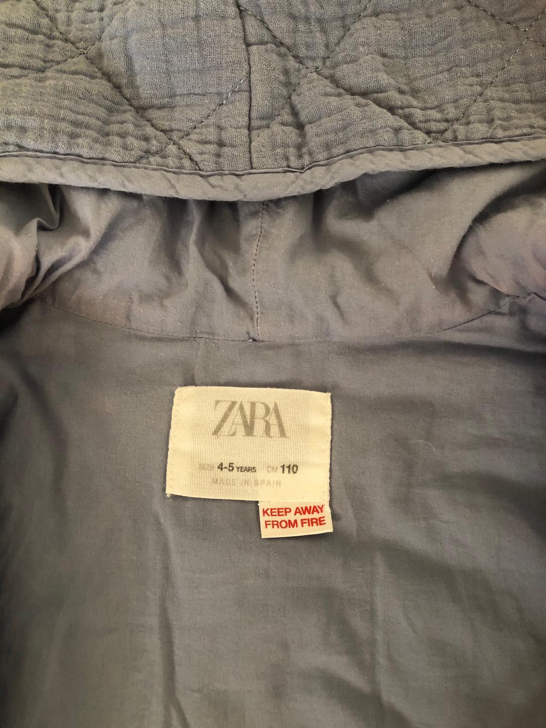 Zara Zara 4-5 лет 110 см голубая курточка ХБ муслин — фото 2