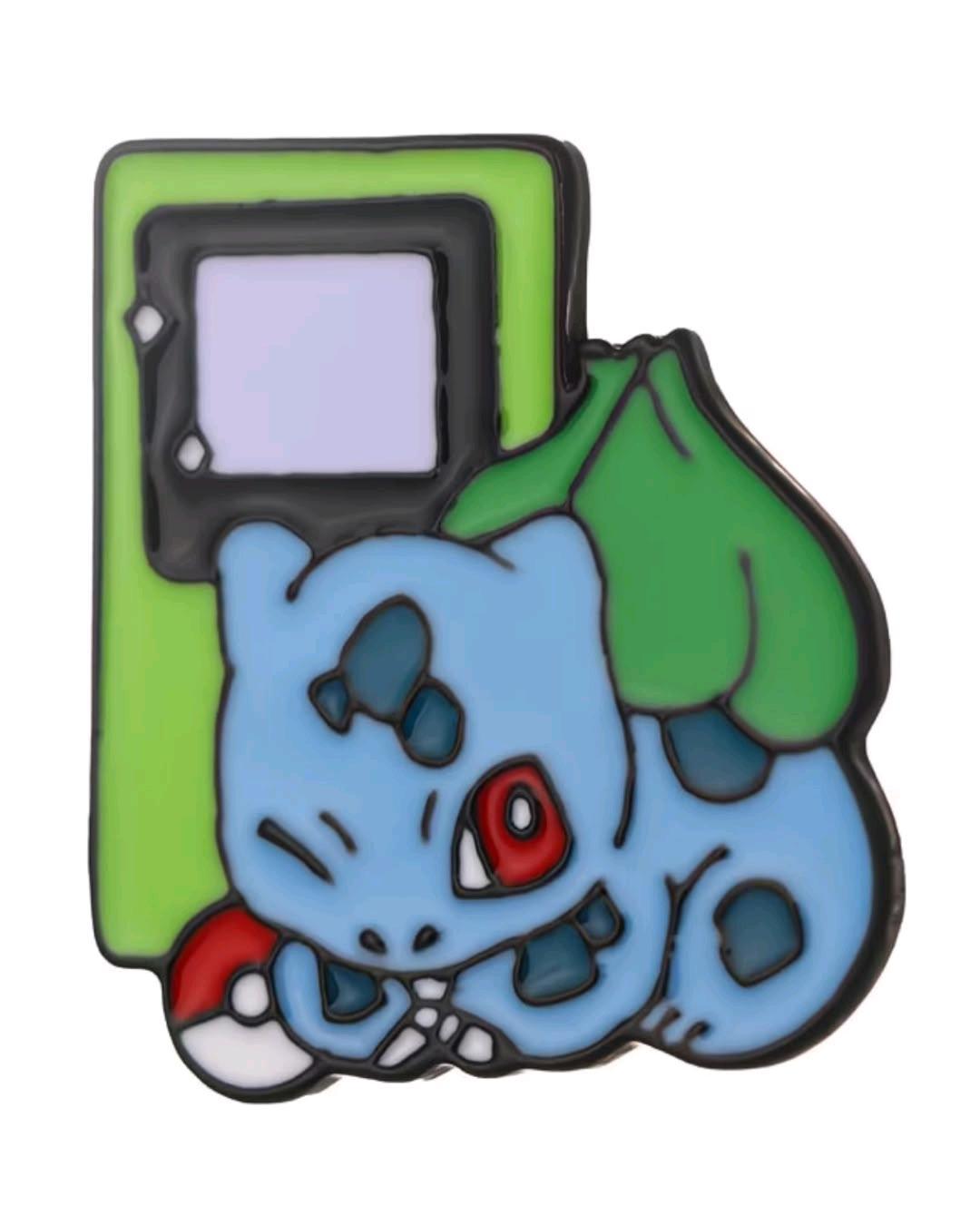 Нет бренда Значок металлический: Бульбазавр и Game Boy (Pokémon / Покемон) — фото 2