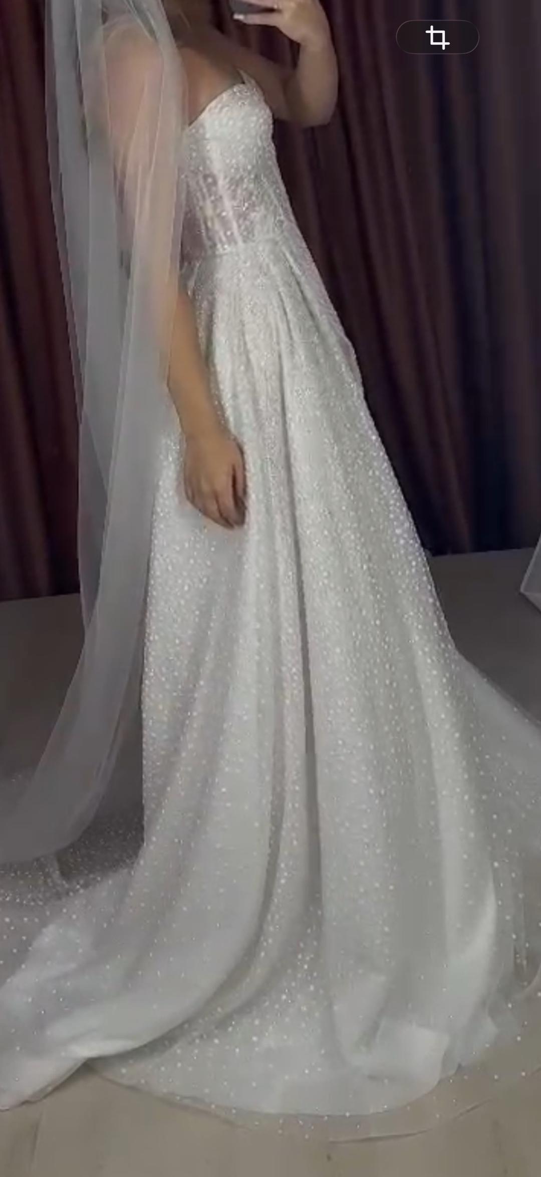 Ivory dress Свадебное платье с корсетом и все в стразах . — фото 2