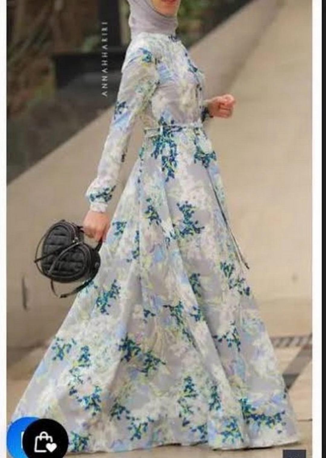 Annah Hariri Платье макси с цветочным принтом - Blossom Blue Floral Maxi Dress — фото 2