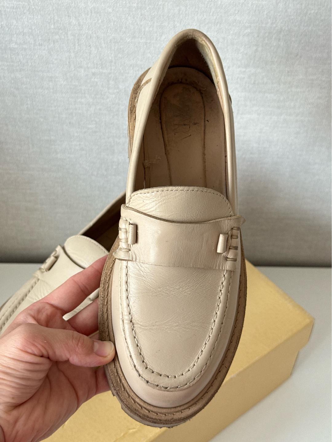 Zara Бежевые лоферы — фото 2