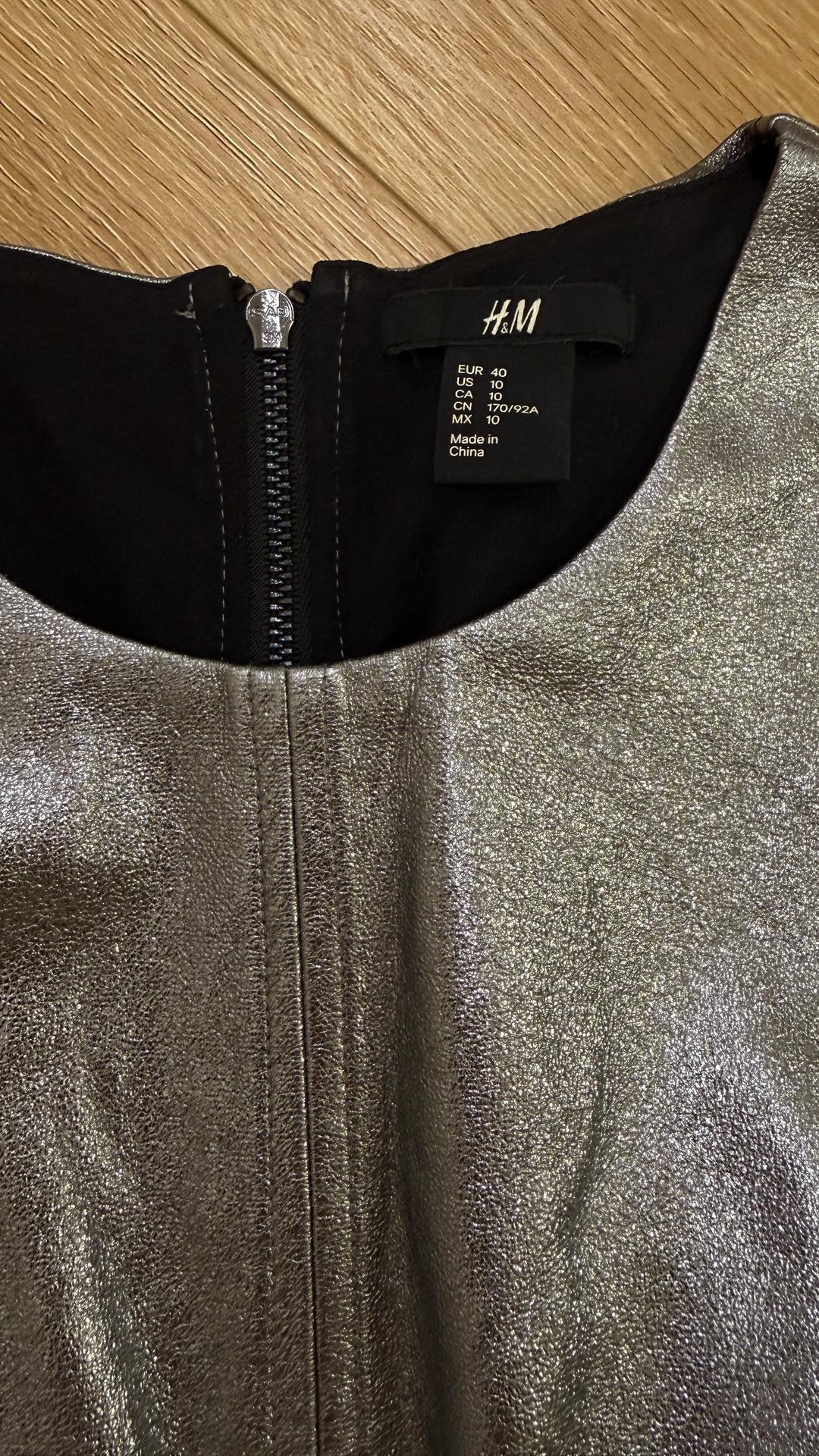 H&M Кожанное платье — фото 2