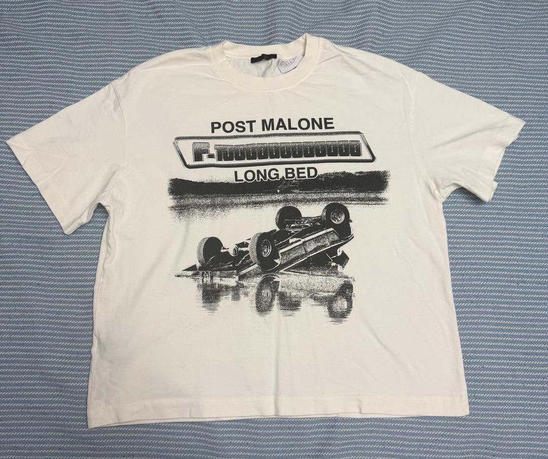 Zara Футболка с принтом Post Malone Long Bed — фото 2
