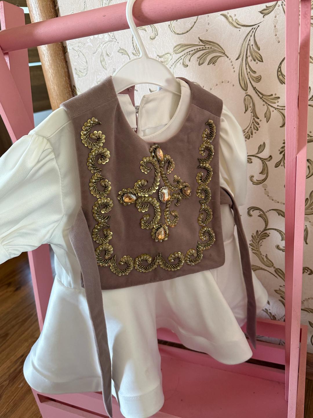 Handmade (ручная работа) Нарядное платье ручной работы на 1 годик — фото 2