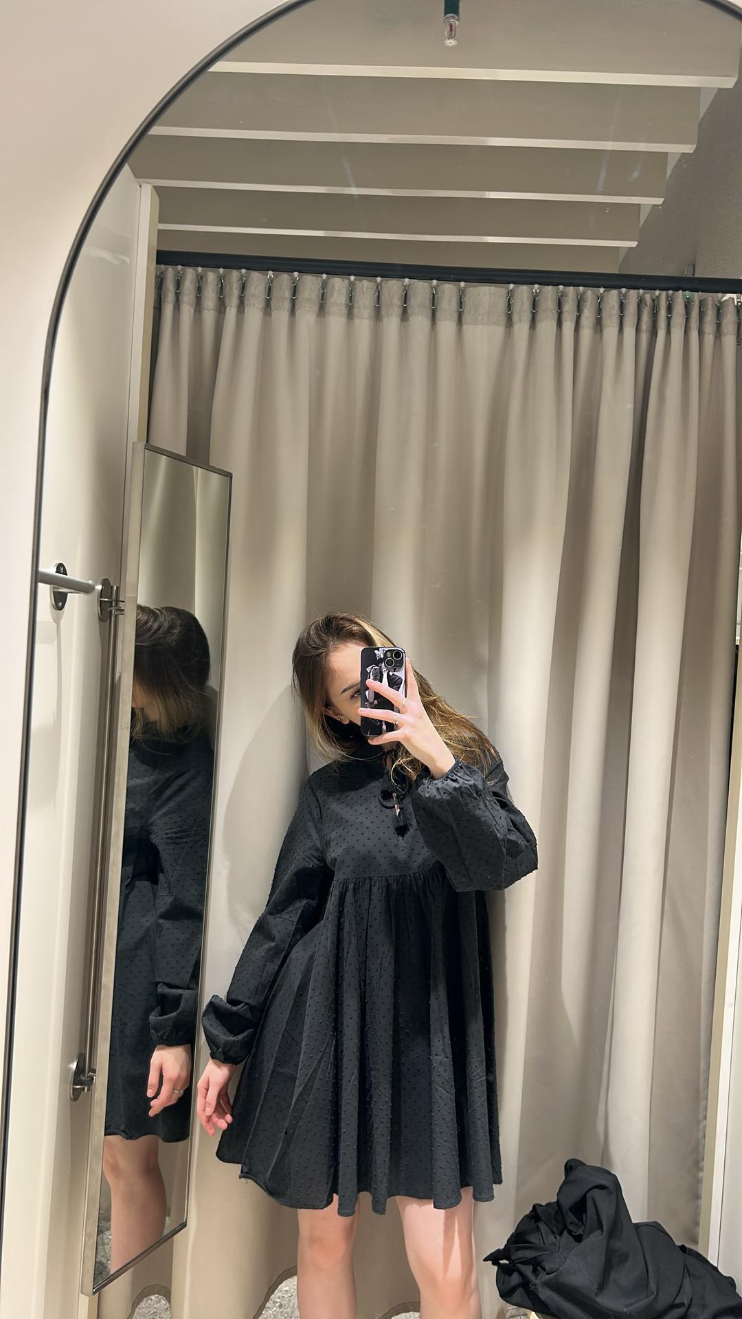 H&M Черное платье в стиле бэбидолл — фото 2