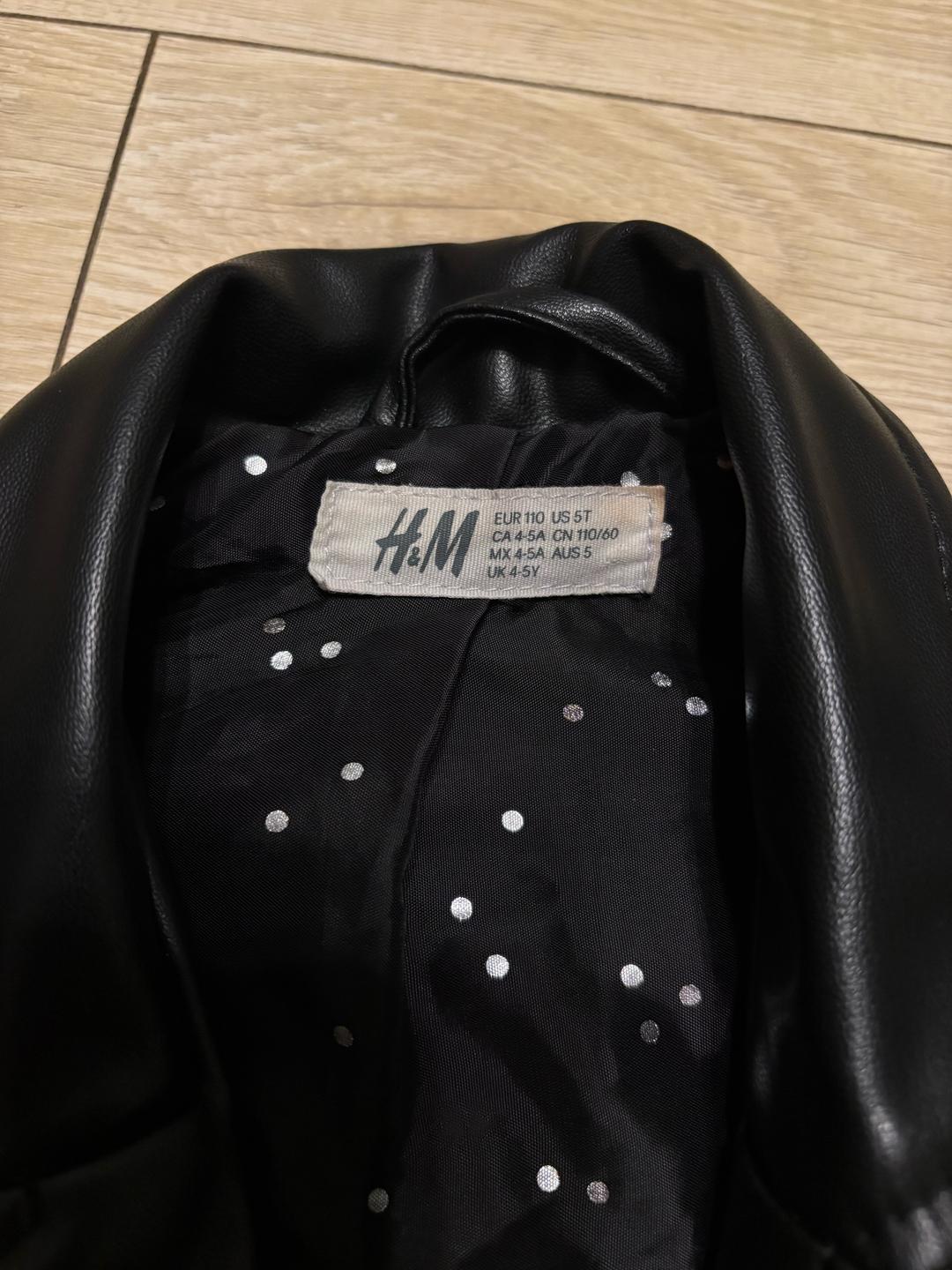 H&M Куртка кожаная H&M 110 4-5 лет — фото 2