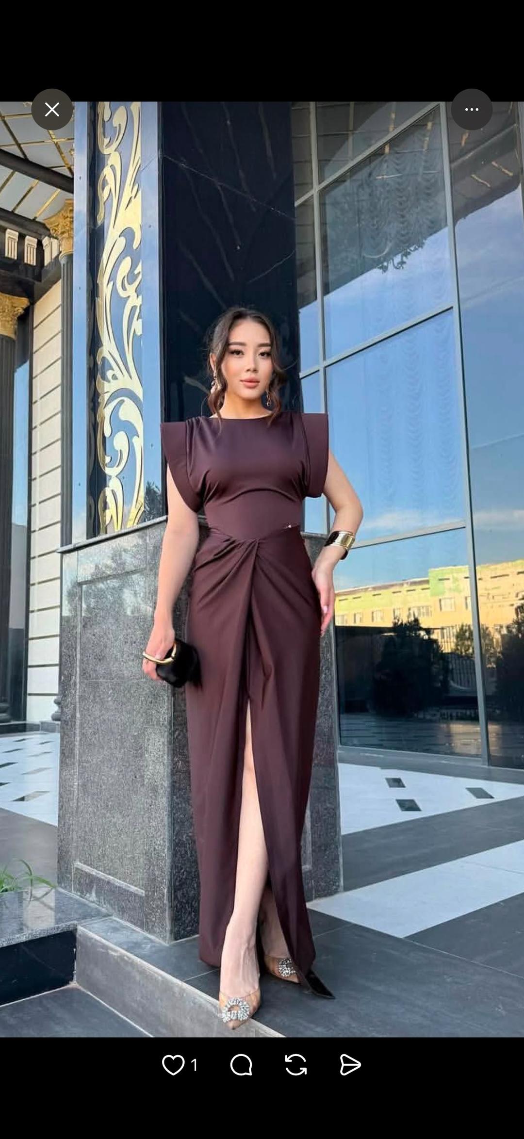 lux dress Платье в цвете шоколад от бренда Lux Dress — фото 2