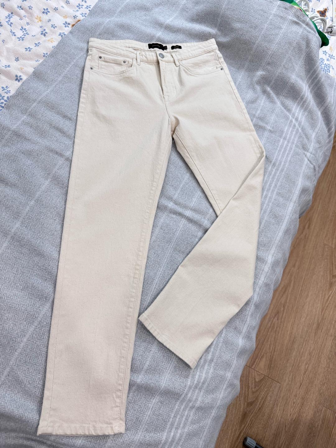 Massimo Dutti Джинсы Massimo Dutti мужские молочные Tapered Fit, размер EUR 40 (W31) — фото 2