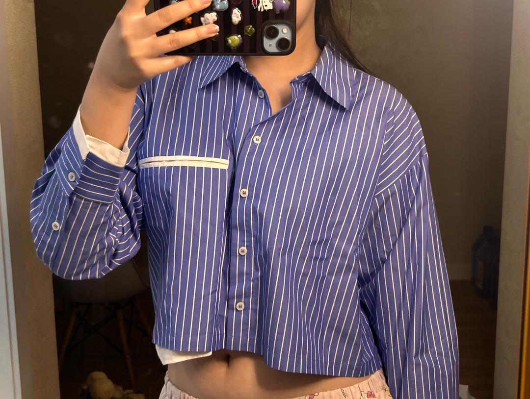 Zara Синяя рубашка Zara — фото 2