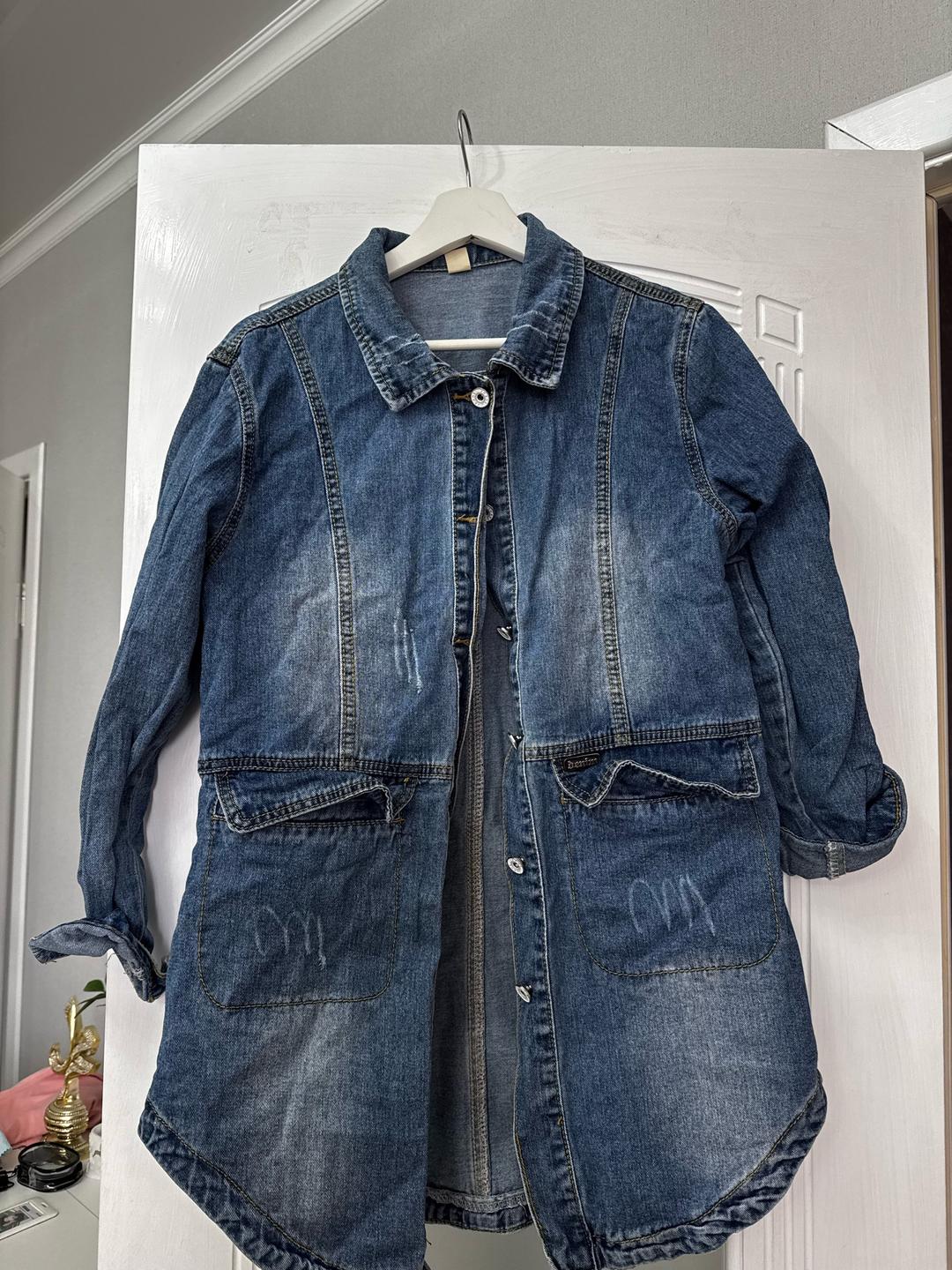 &Denim Удлиненная джинсовая куртка — фото 2