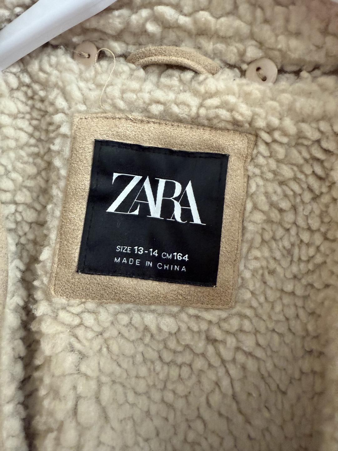 Zara Подрастковая дубленка Зара — фото 2