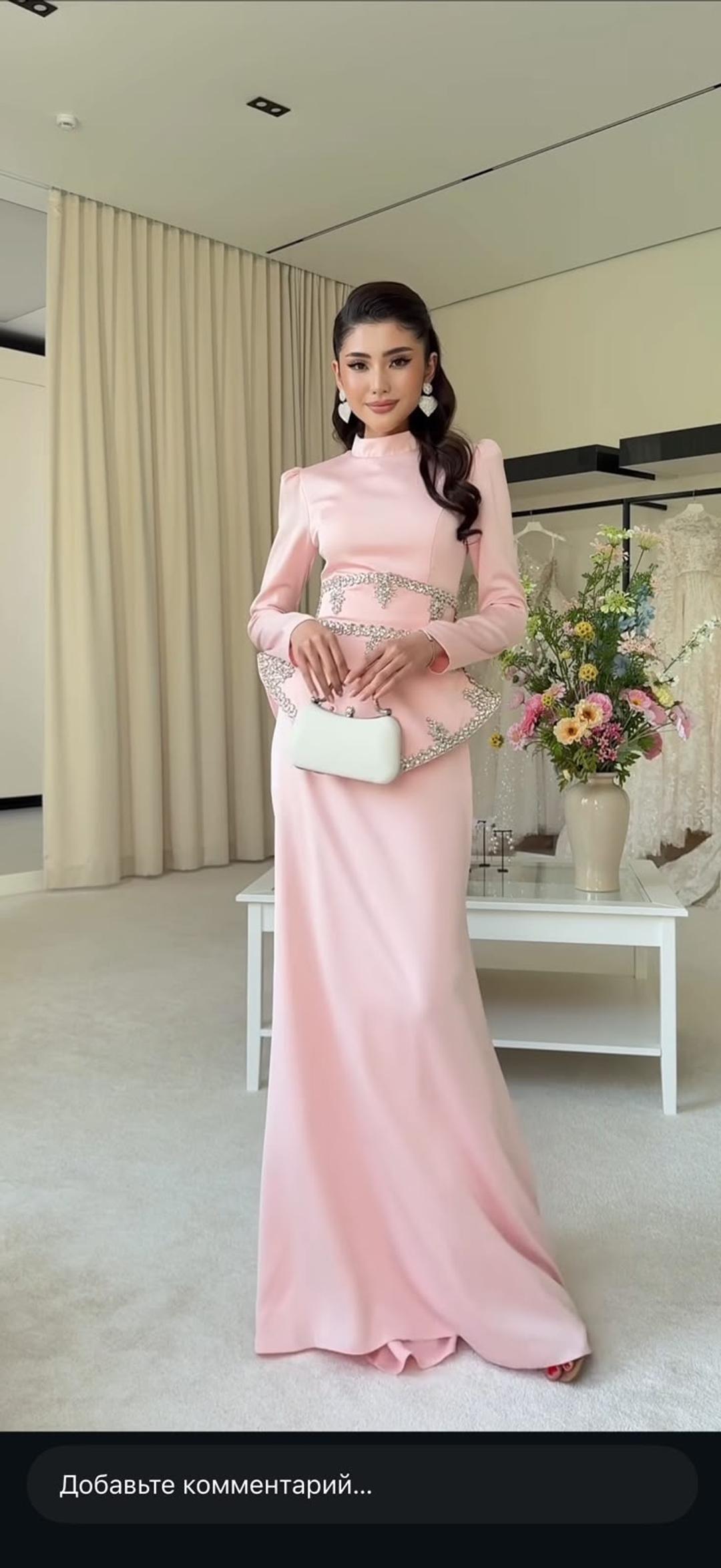 Нет бренда Вечернее платье розовый с корсетом aliya_collections — фото 2