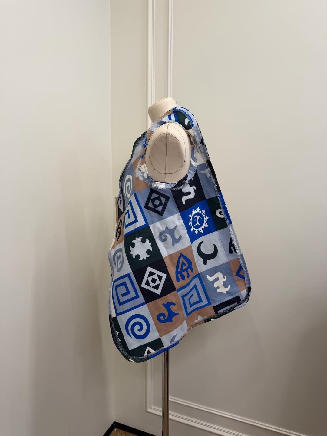 Handmade (ручная работа) Сумка-шопер текстильная с орнаментом — фото 2