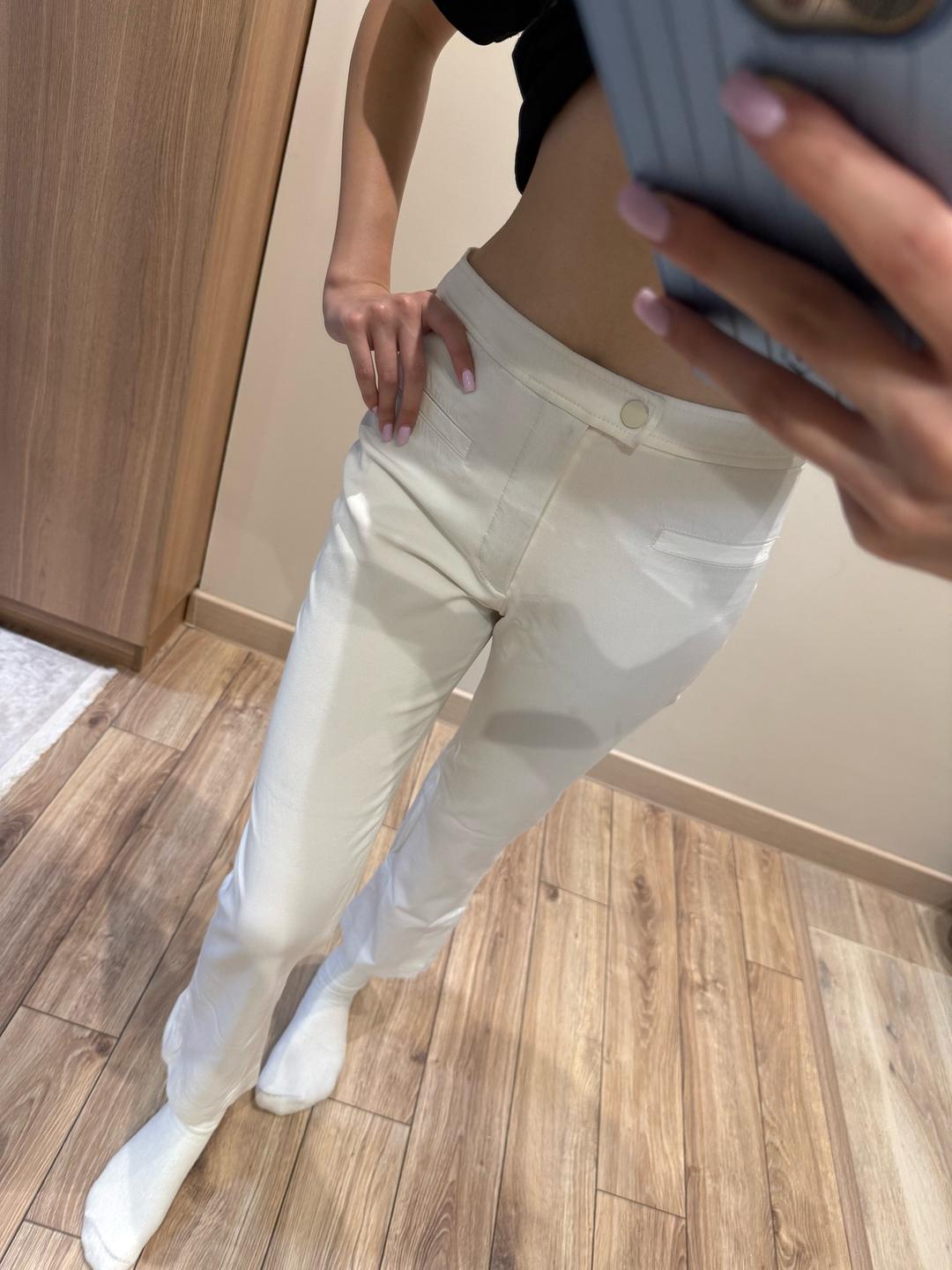 Zara Белые брюки — фото 2