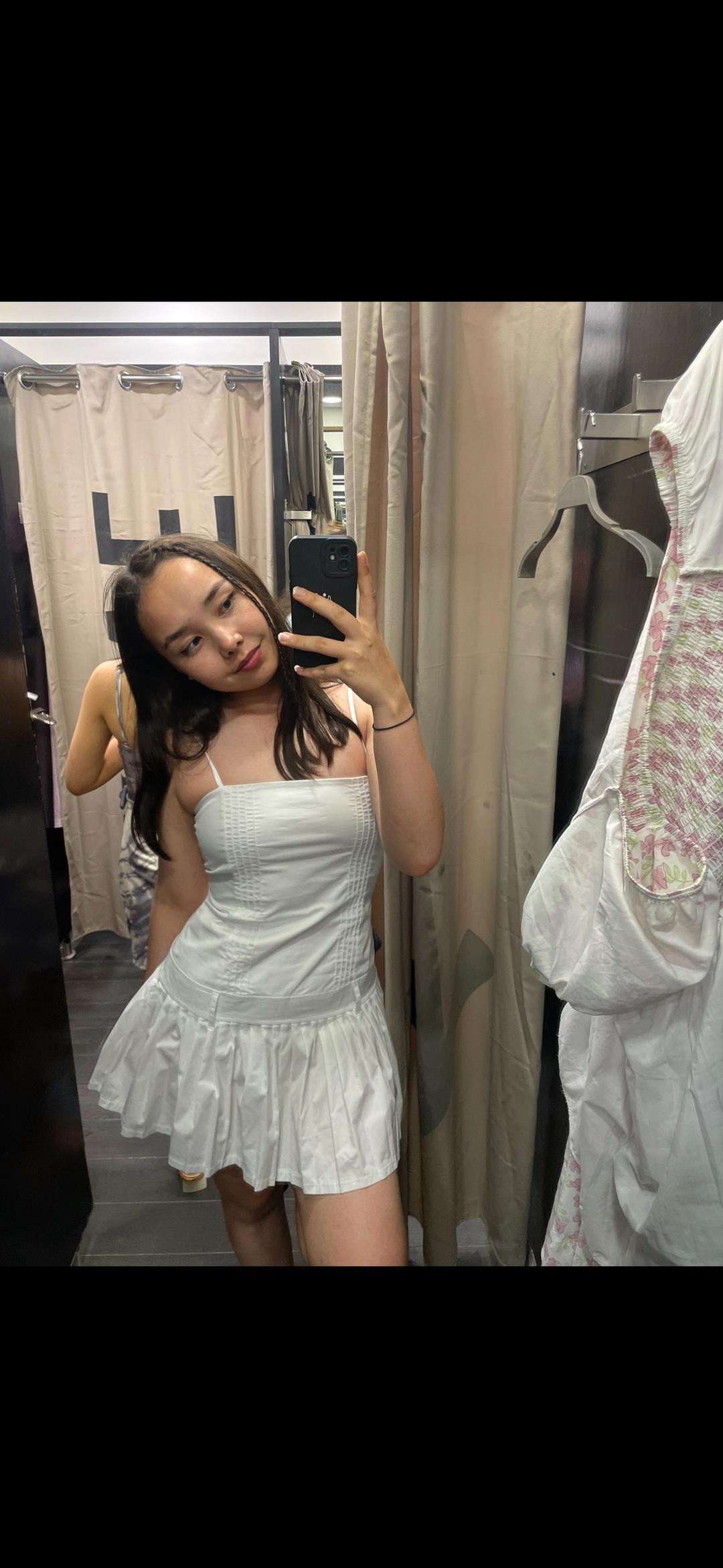 Bershka Белое платье-мини — фото 2