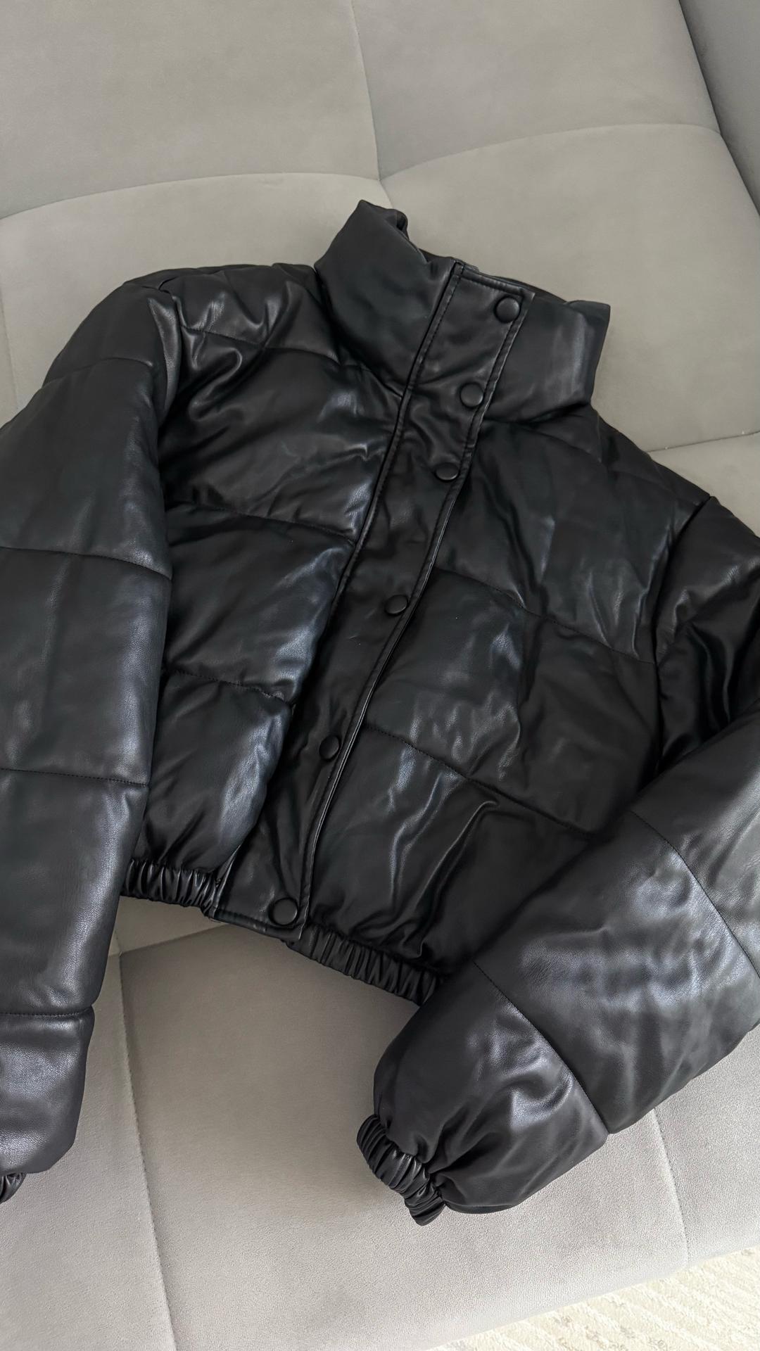 Zara Укороченная куртка из экокожи — фото 2