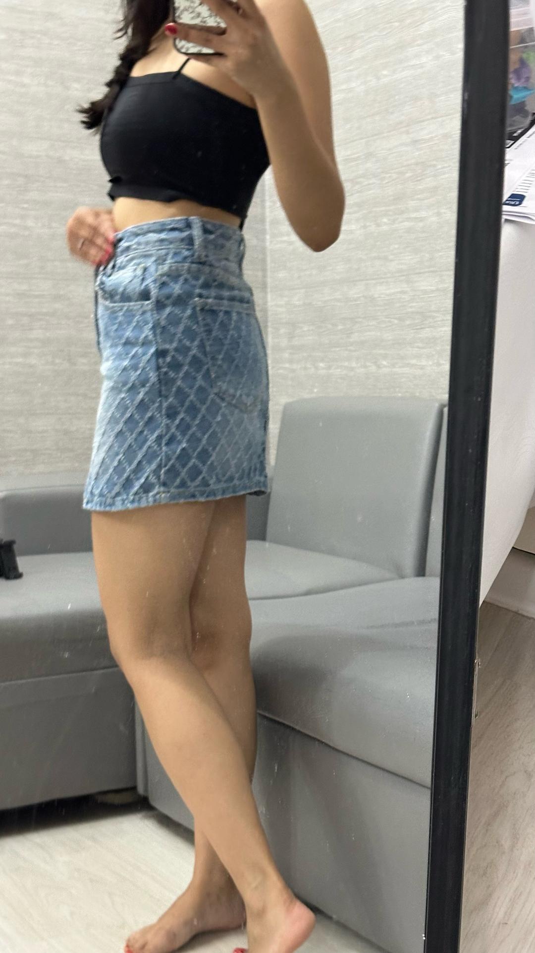 COCO wear COCO WEAR джинсовая юбка с ромбовидным узором — фото 2