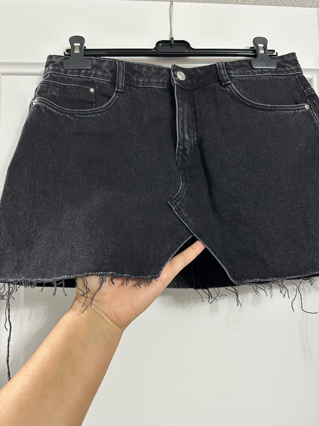 Zara Джинсовая мини-юбка с необработанным краем Zara — фото 2