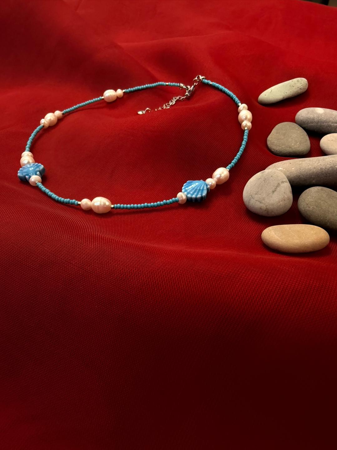 malinka jewelry kz Ожерелье с бисером и искусственным жемчугом — фото 2