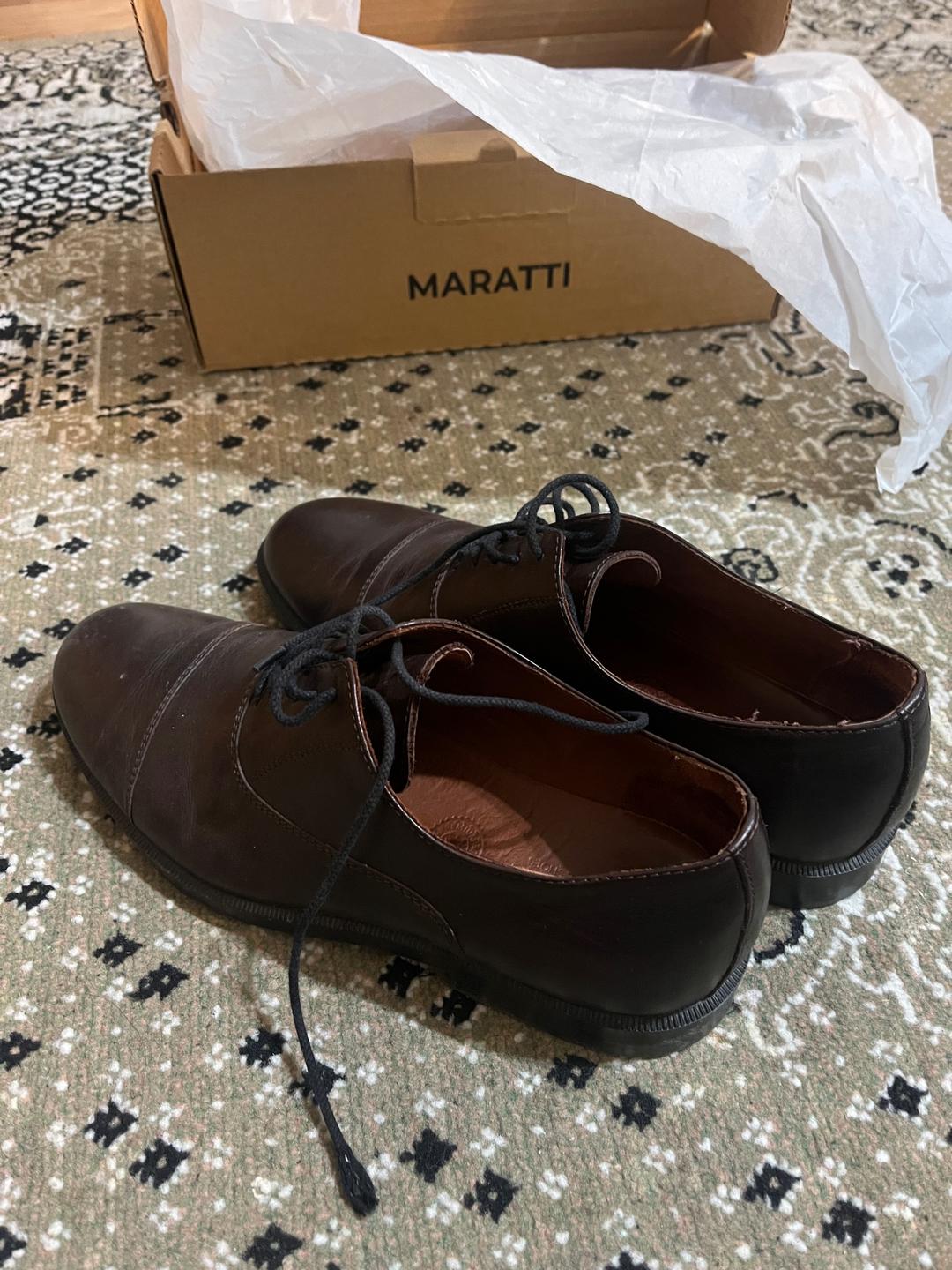 Maratti Туфли мужские коричневые кожаные шнуркированыe — фото 2