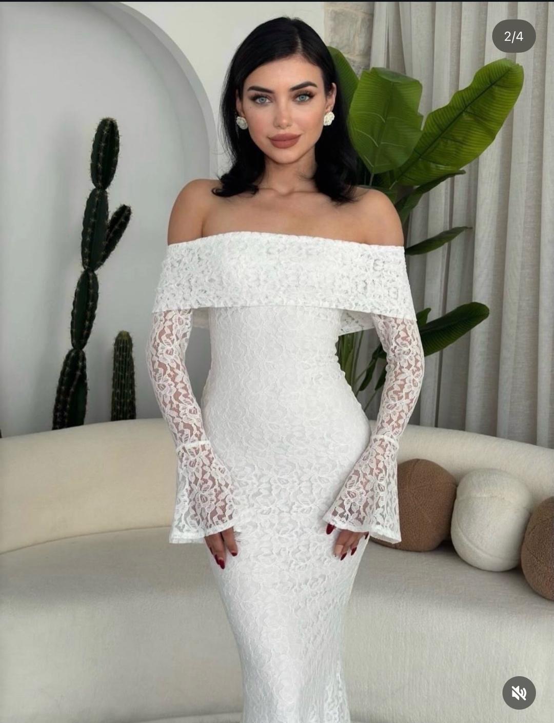 Нет бренда Белое  платье — фото 2