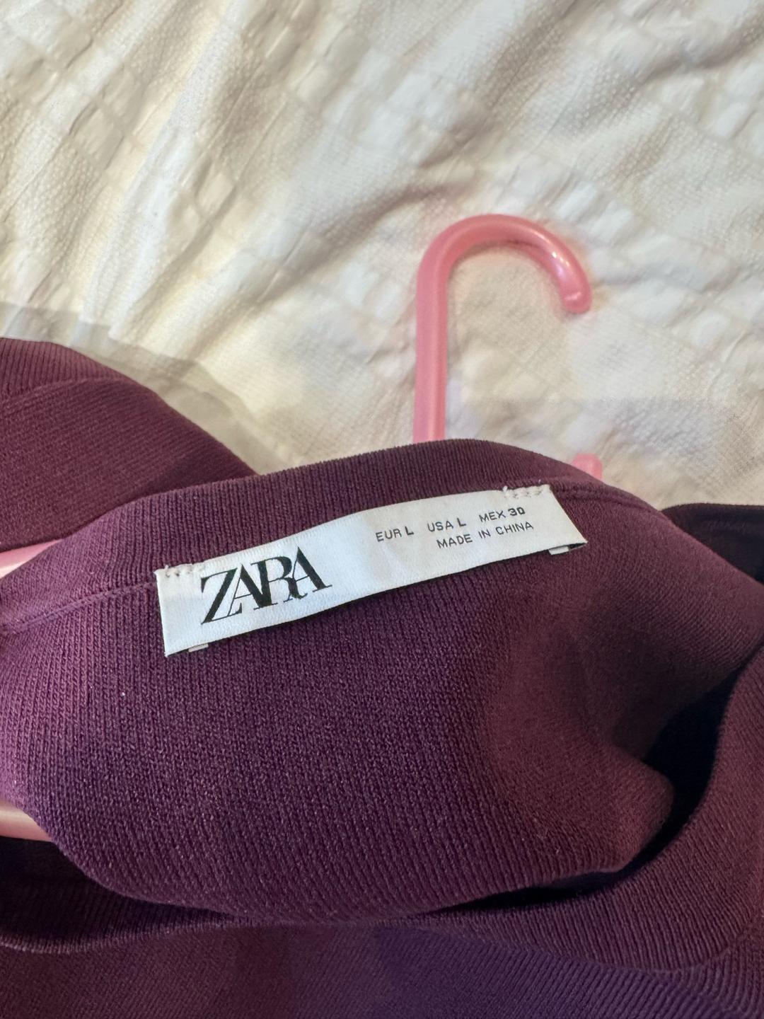 Zara Трикотажное платье ZARA с плиссированной юбкой — фото 2