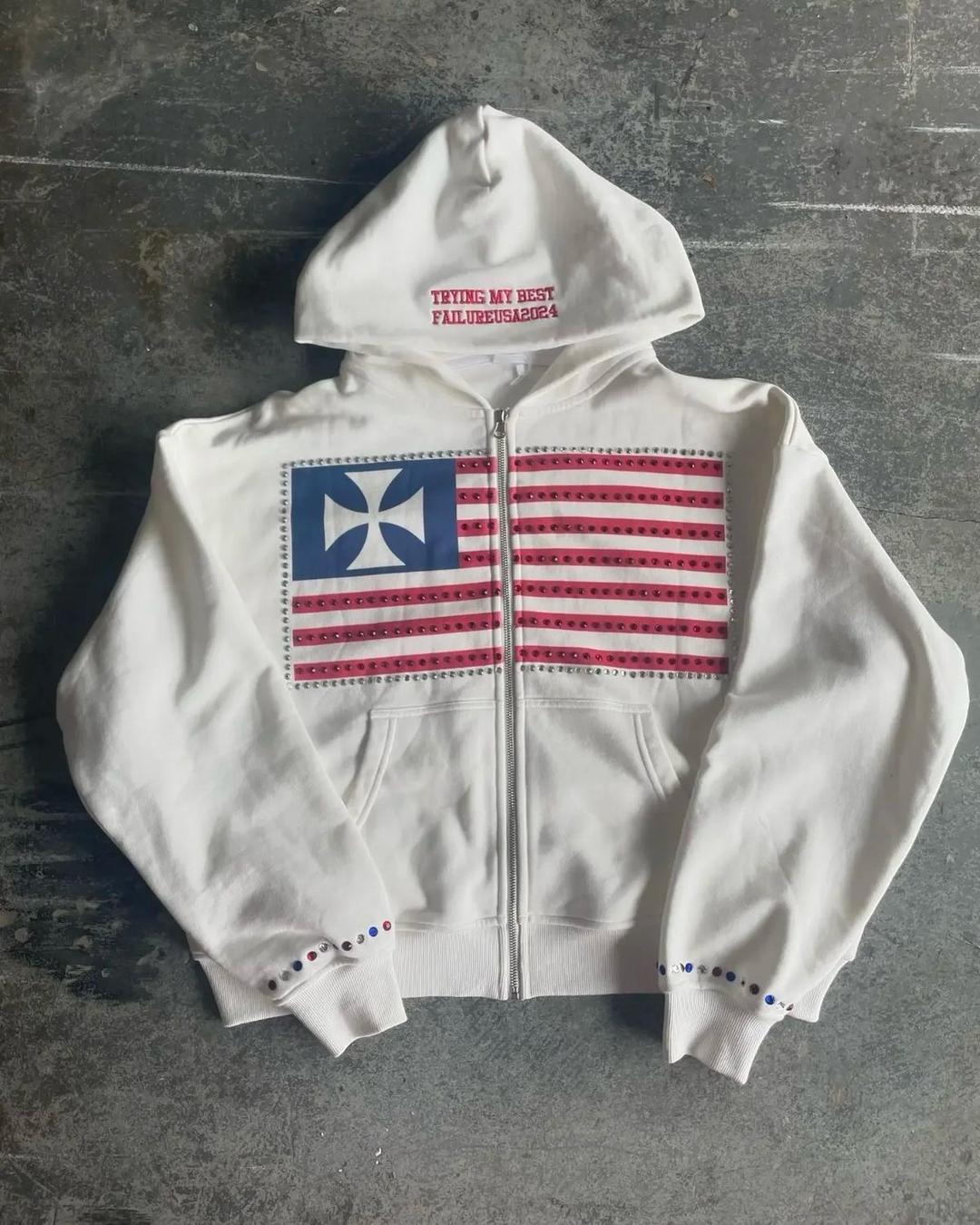 Нет бренда Зип-худи streetwear-стиля — фото 2
