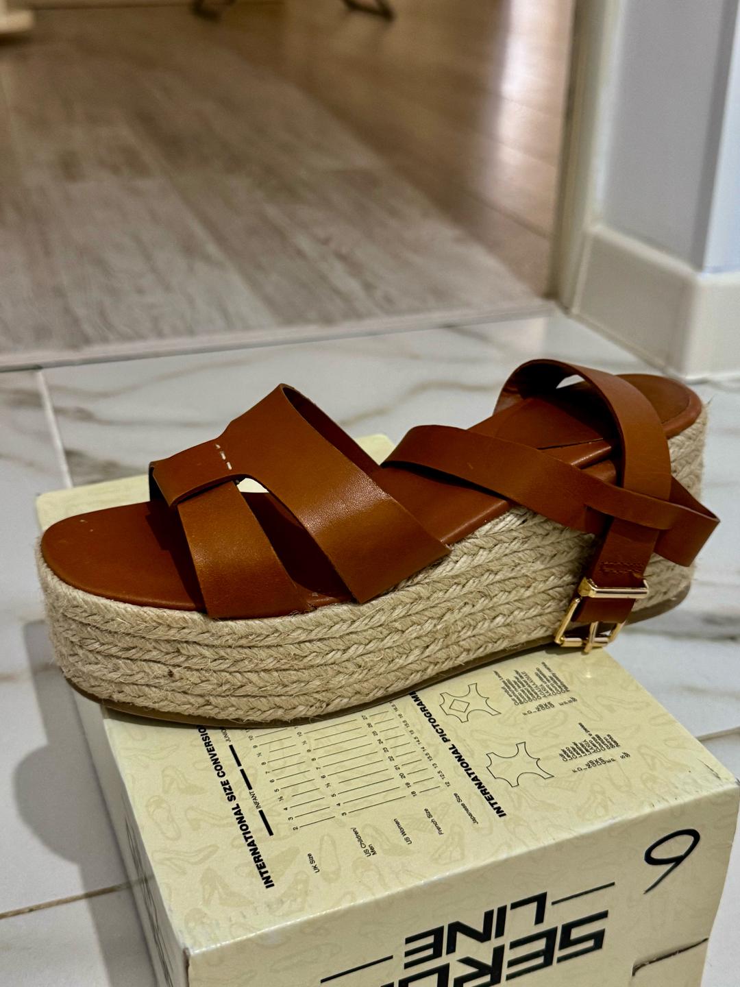 Zara Сандалии на платформе с джутовой отделкой ZARA — фото 2