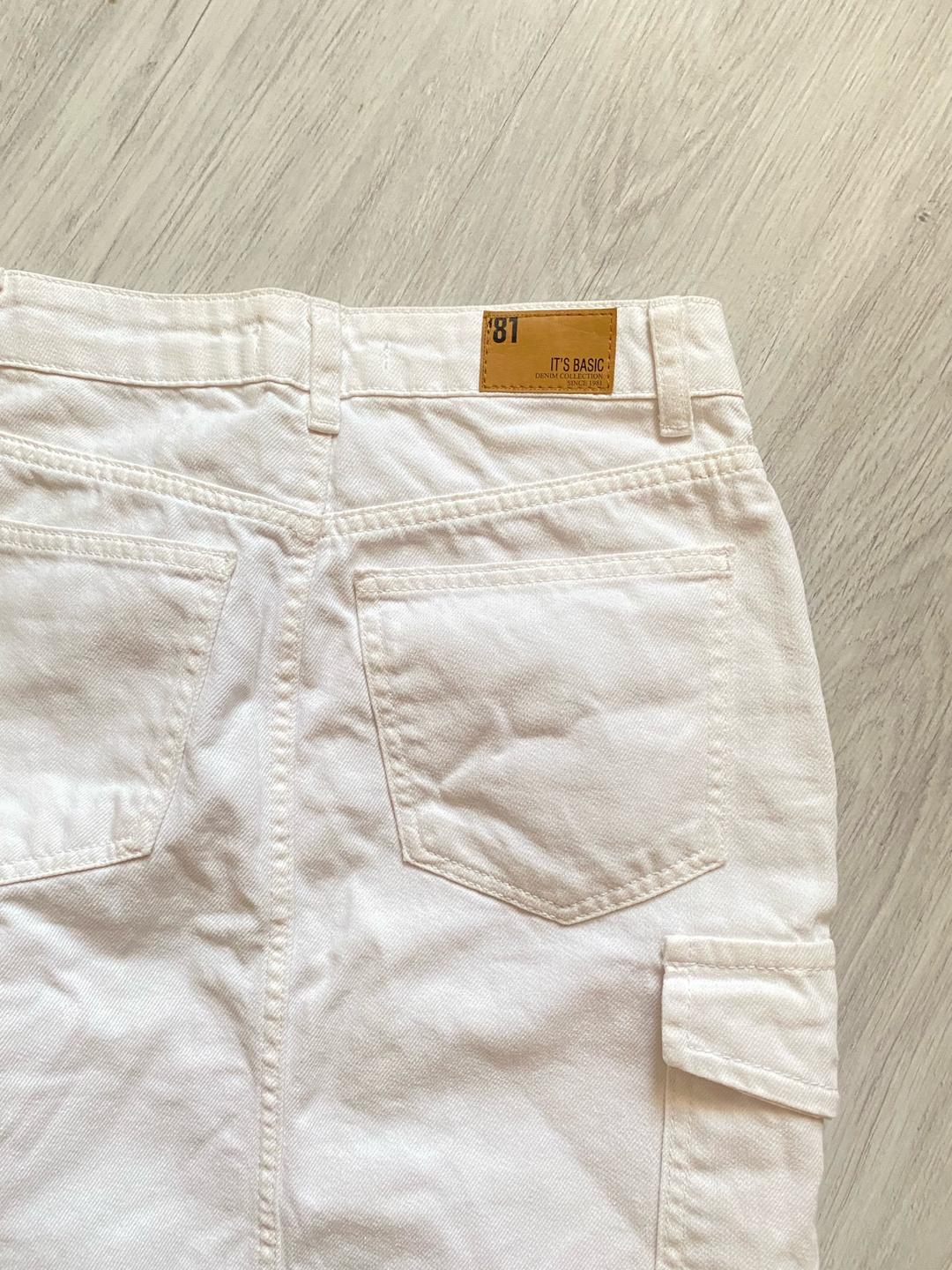 Bershka Юбка белая — фото 2