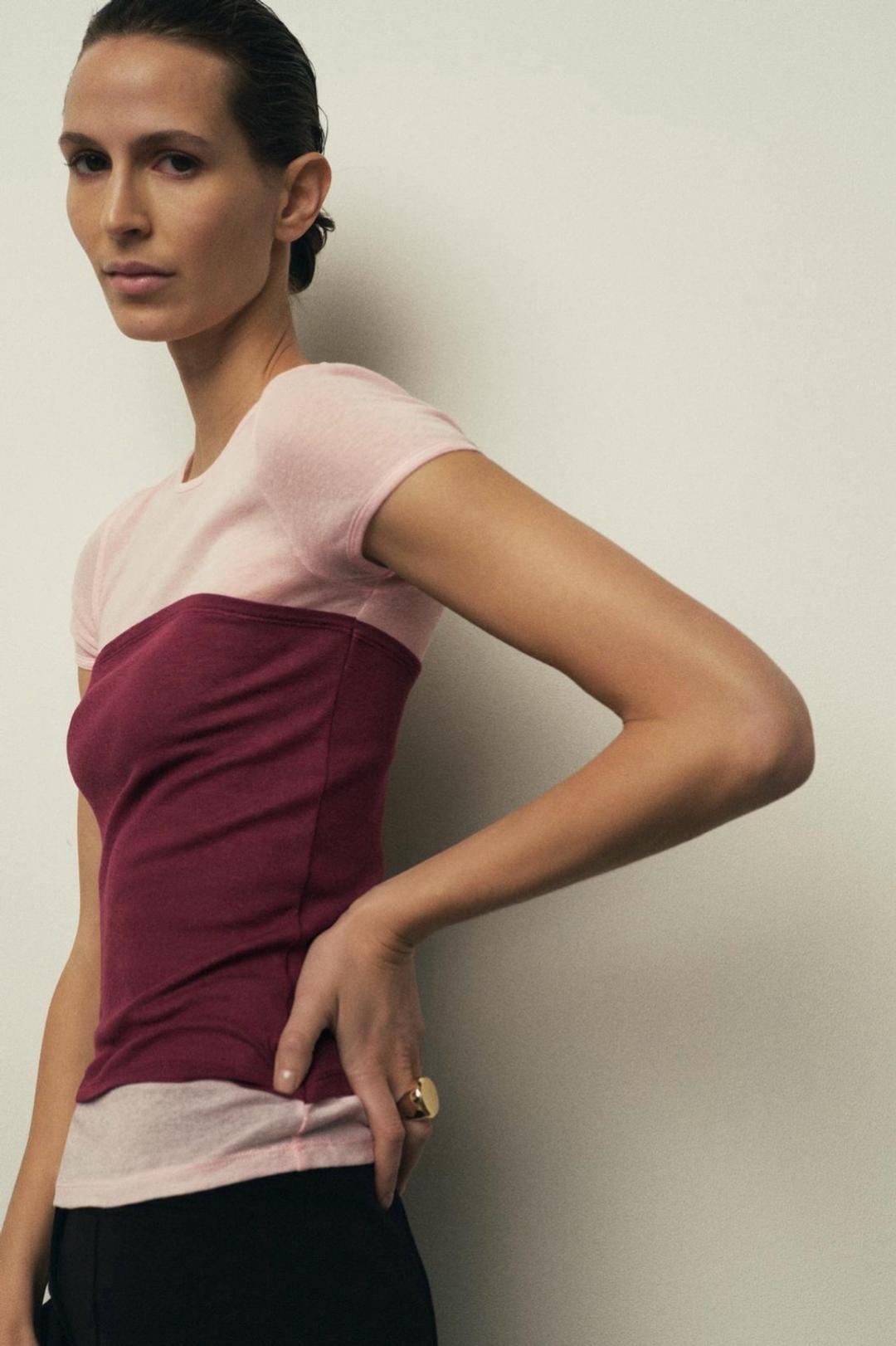 Zara ДВУХСЛОЙНАЯ ФУТБОЛКА SUPIMA — фото 2