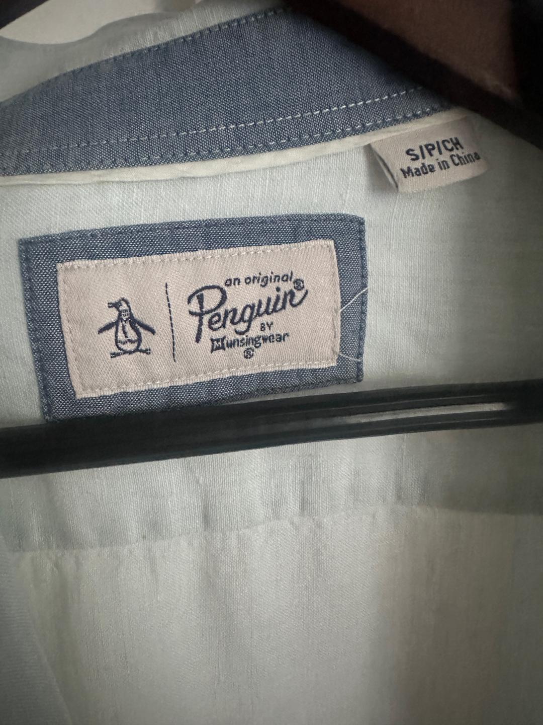 Original Penguin Рубашка льняная брендовая — фото 2