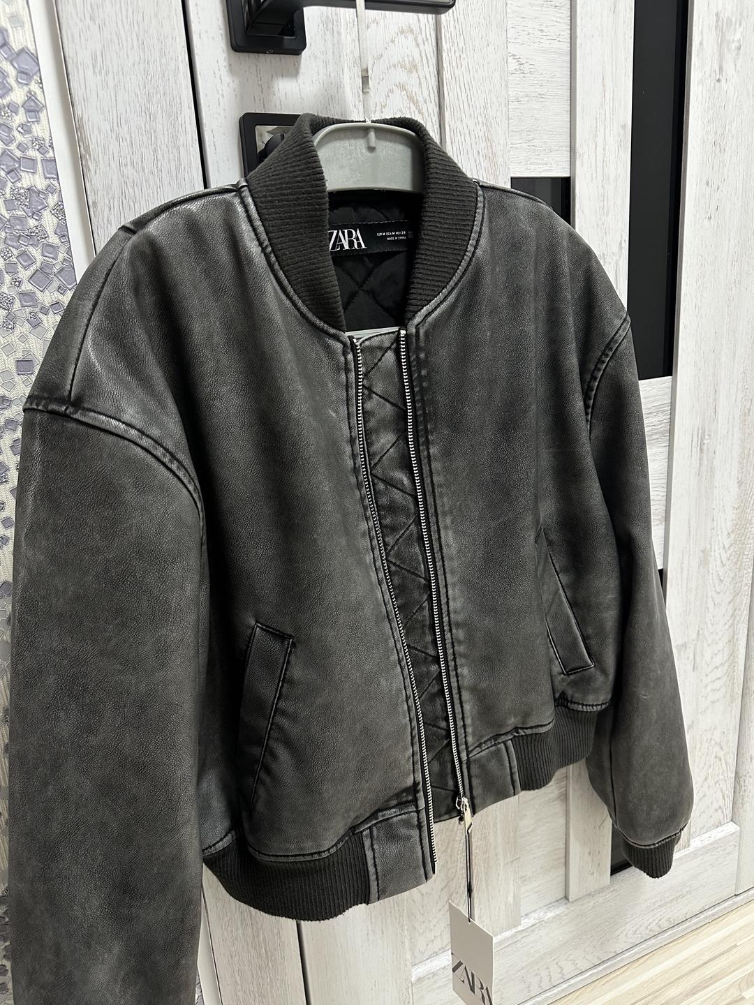 Zara Кожаная куртка Zara — фото 2