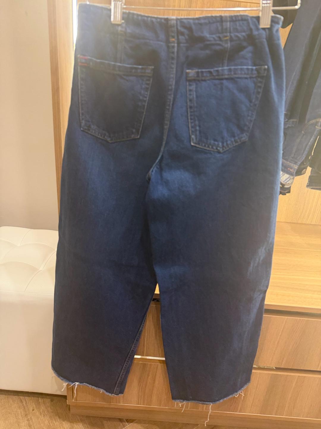 Zara джинсы ZARA для девочки укороченные широкие — фото 2