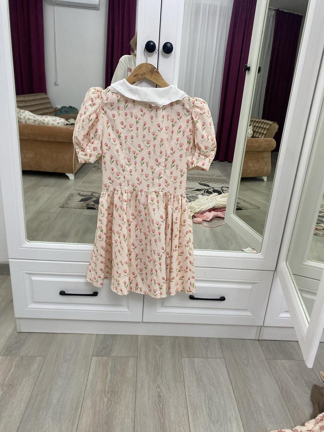 SHEIN Платье с цветочным принтом и воротником — фото 2