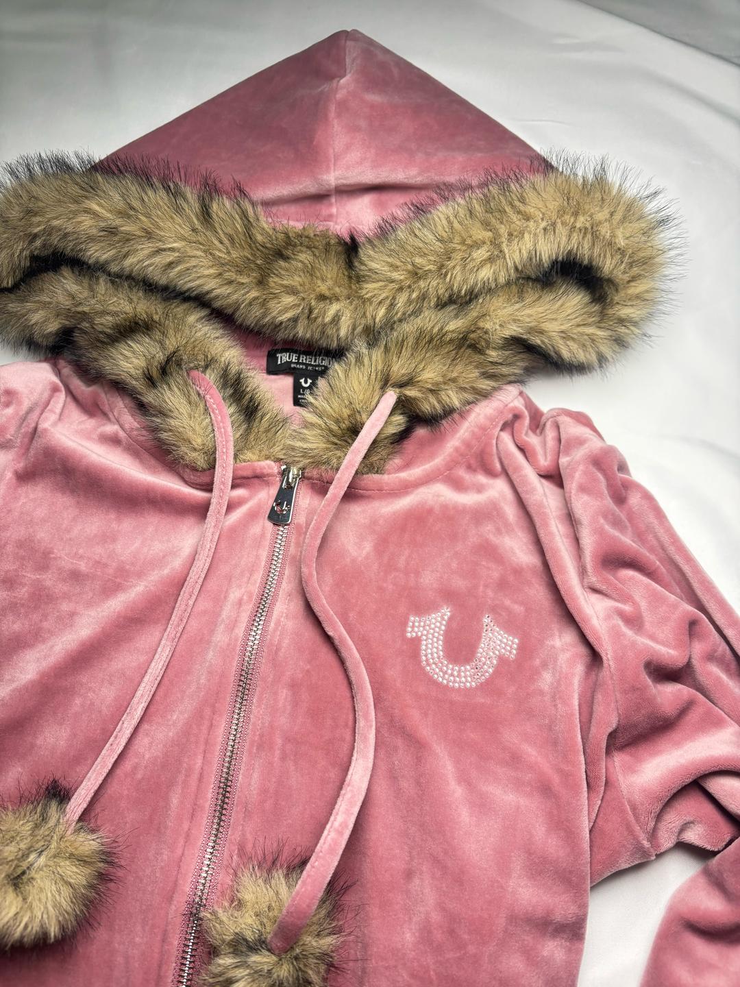 True Religion Худи True Religion на молнии велюровое — фото 2