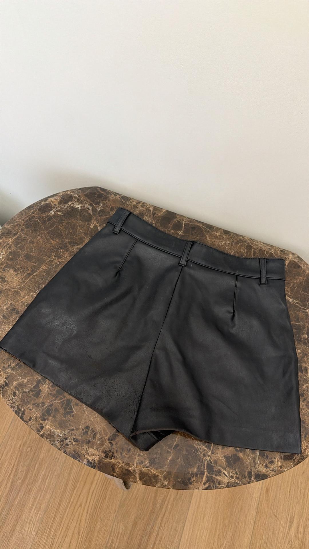 Zara Кожаные шорты ZARA — фото 2