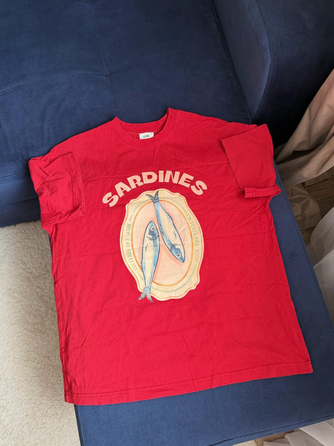 Lime Футболка LIME с принтом Sardines — фото 2