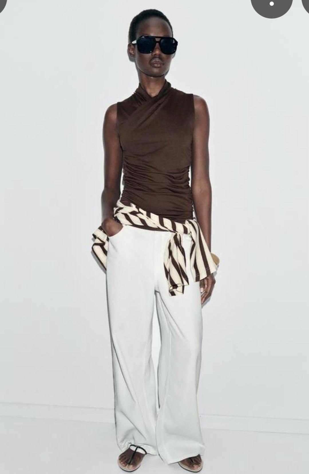 Zara Топ с драпировкой Zara — фото 2