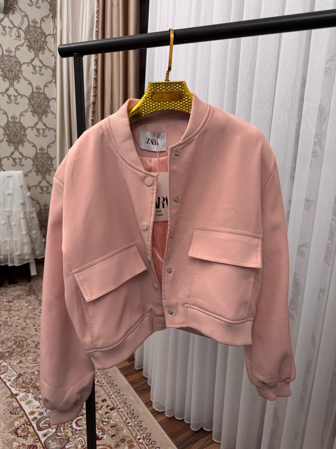 Zara Zara бомбер розовый — фото 2
