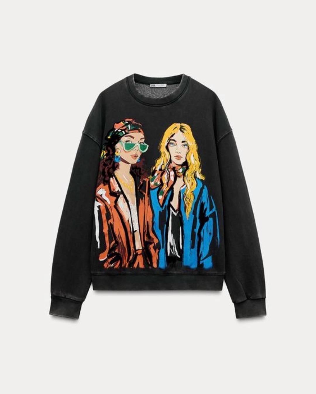 Zara Свитшот с принтом Zara — фото 2