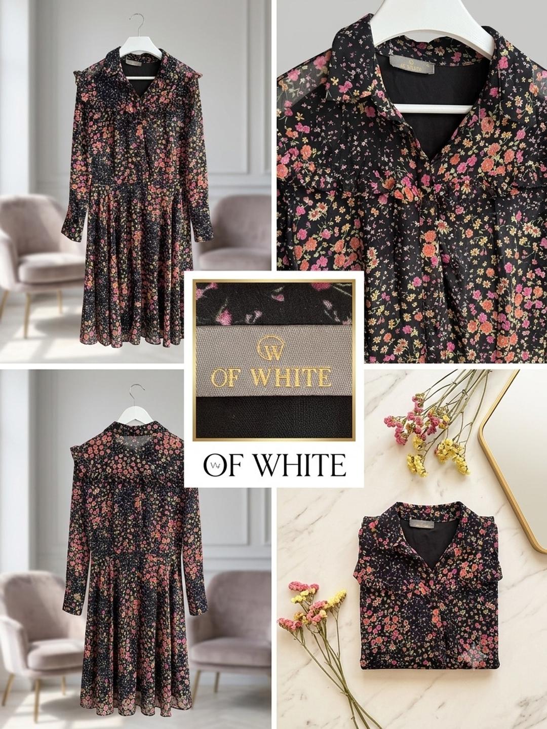Of White EXCLUSIVE Легкое шифоновое платье в романтический цветочный принт от бренда OF WHITE — фото 2