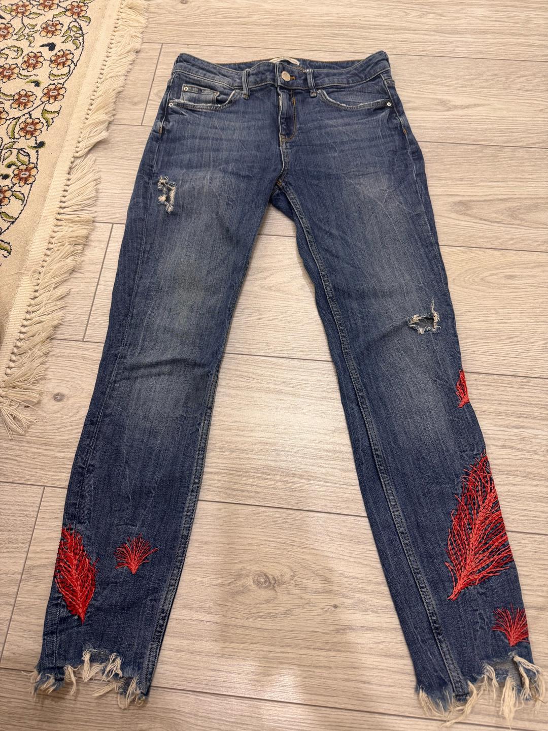 Zara Синие джинсы Zara — фото 2