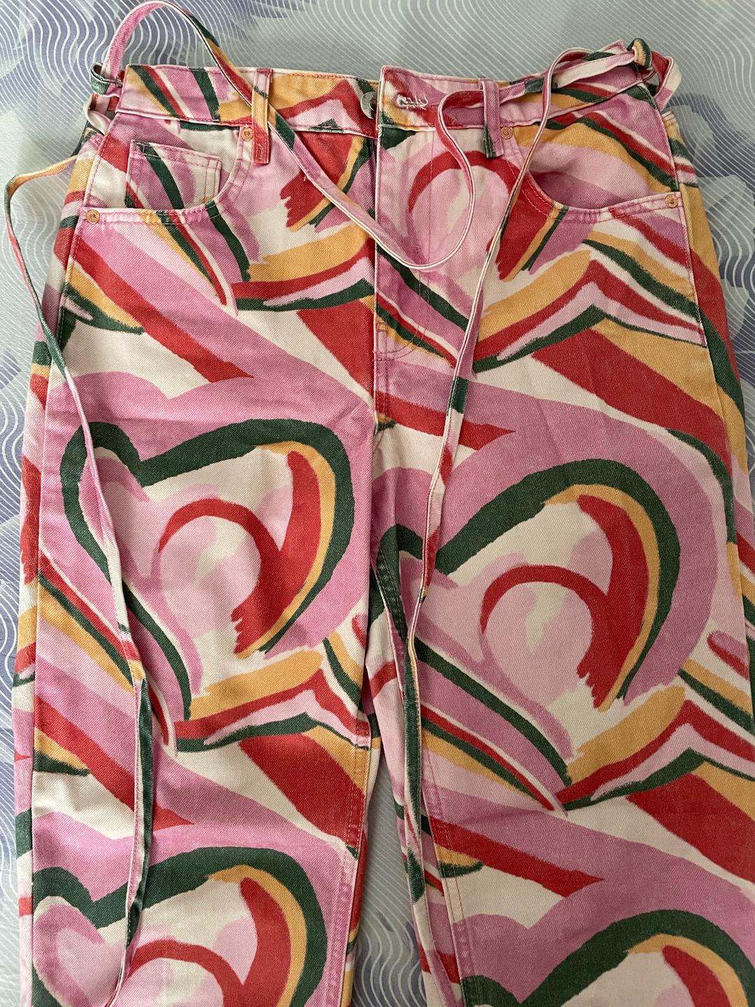 River Island Джинсы-праздник! Психоделический принт в стиле 70-х 🌈 хиппи — фото 2