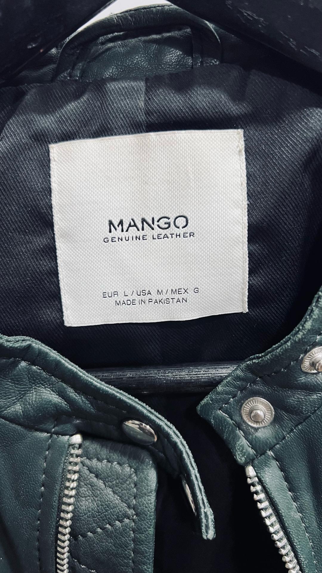 Mango Кожаная куртка Mango L — фото 2