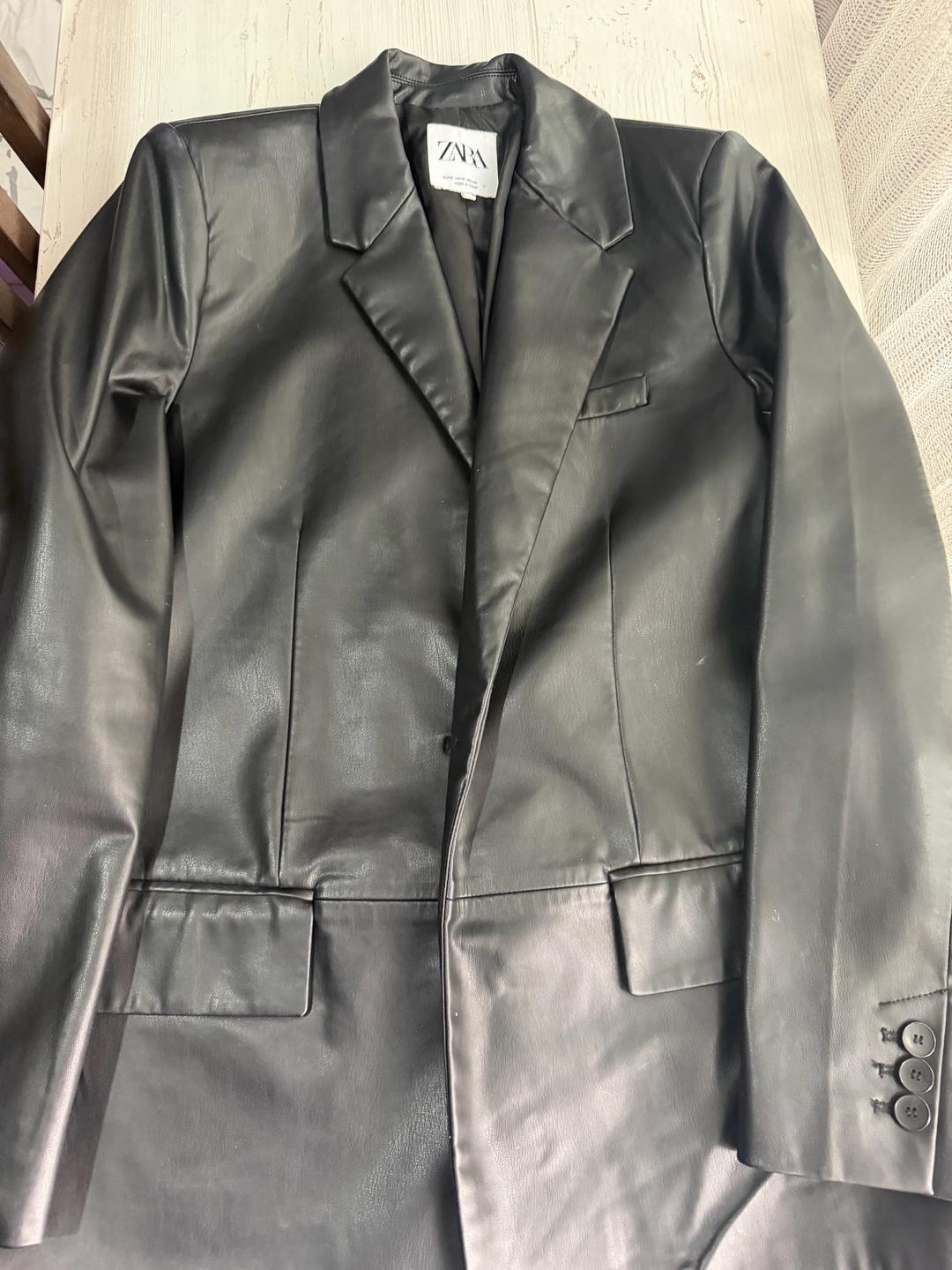Zara Пиджак ZARA из экокожи — фото 2